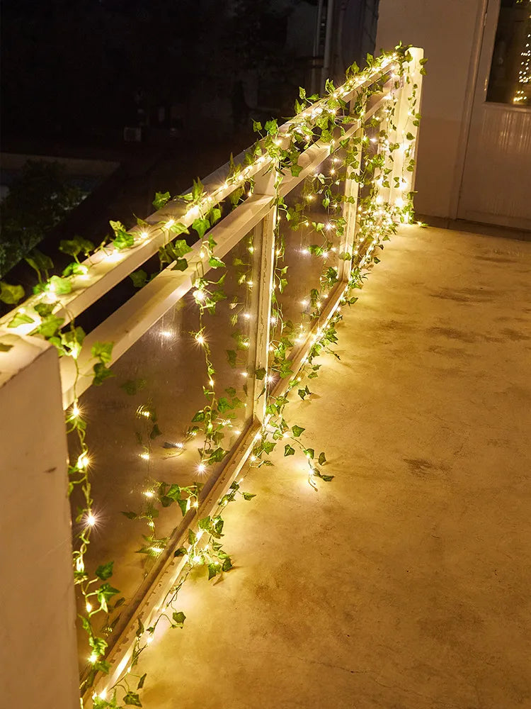 String LED lights 2m with maple leaf for night romantic decortion