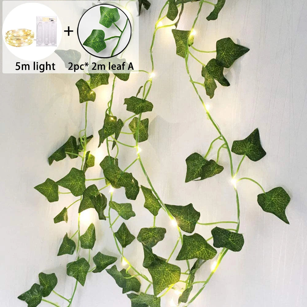 String LED lights 2m with maple leaf for night romantic decortion