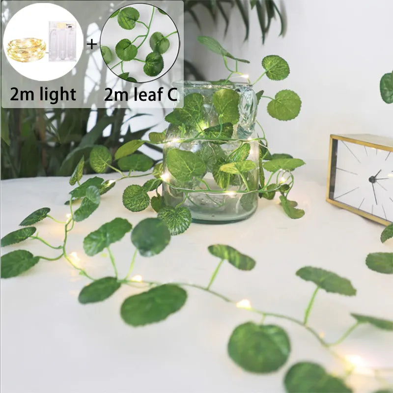 String LED lights 2m with maple leaf for night romantic decortion